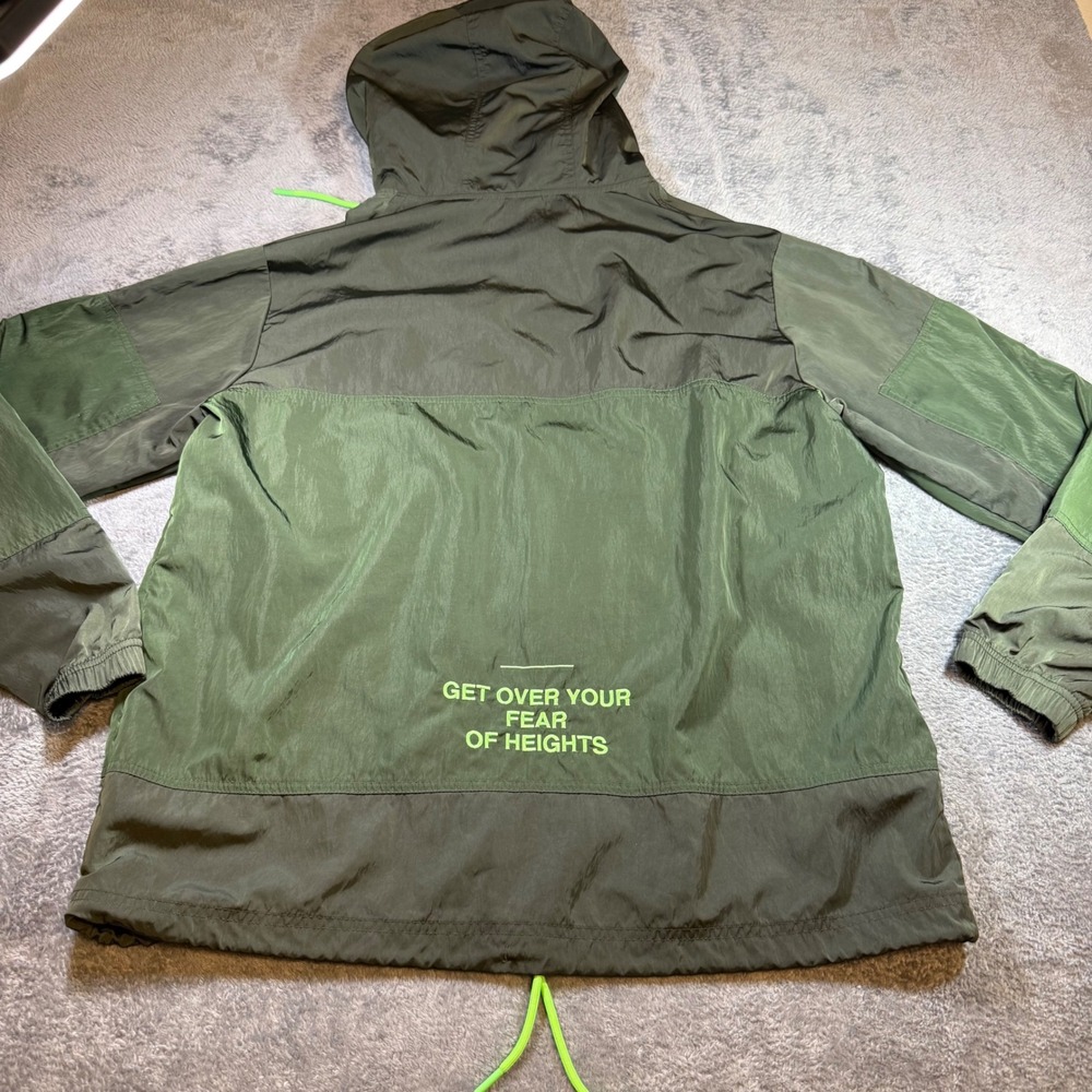 Nike Air Mens Tracksuit Set Green Half Zip Anorak Hooded Jacket & Pants XL - Picture 5 of 11